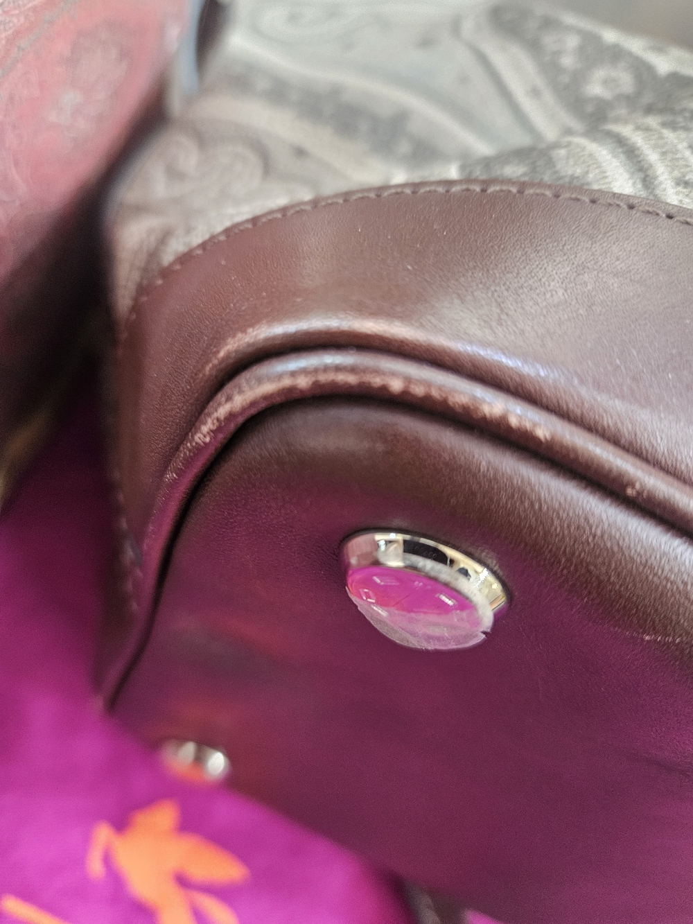 ETRO Milano Paisley Canvas & Leather Tote in Brown - Picture 9 of 10